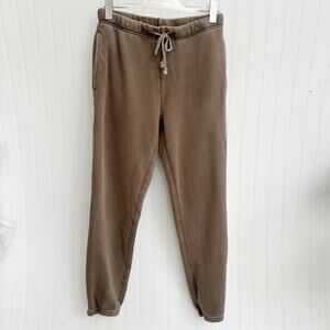 Elwood Core Organic Cotton Sweatpants Vintage Brown Brushed Terry Small